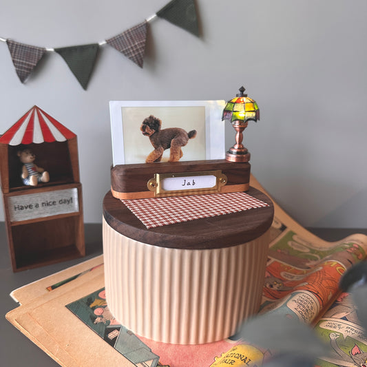 【48H出貨】客製 美式饗宴 寵物紀念罐 骨灰罐【附照片1張】