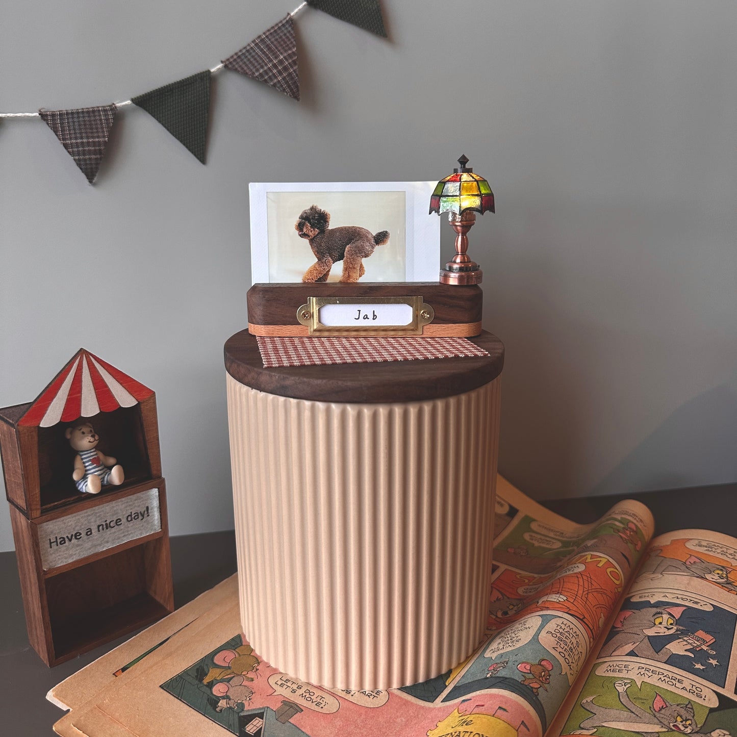 【24H出貨】美式饗宴 寵物紀念罐 骨灰罐【含照片訂製】