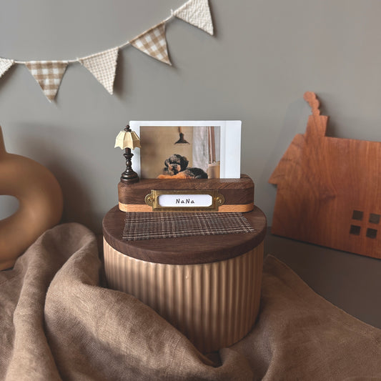 【48H出貨】客製 日式午後 寵物紀念罐 骨灰罐【附照片1張】