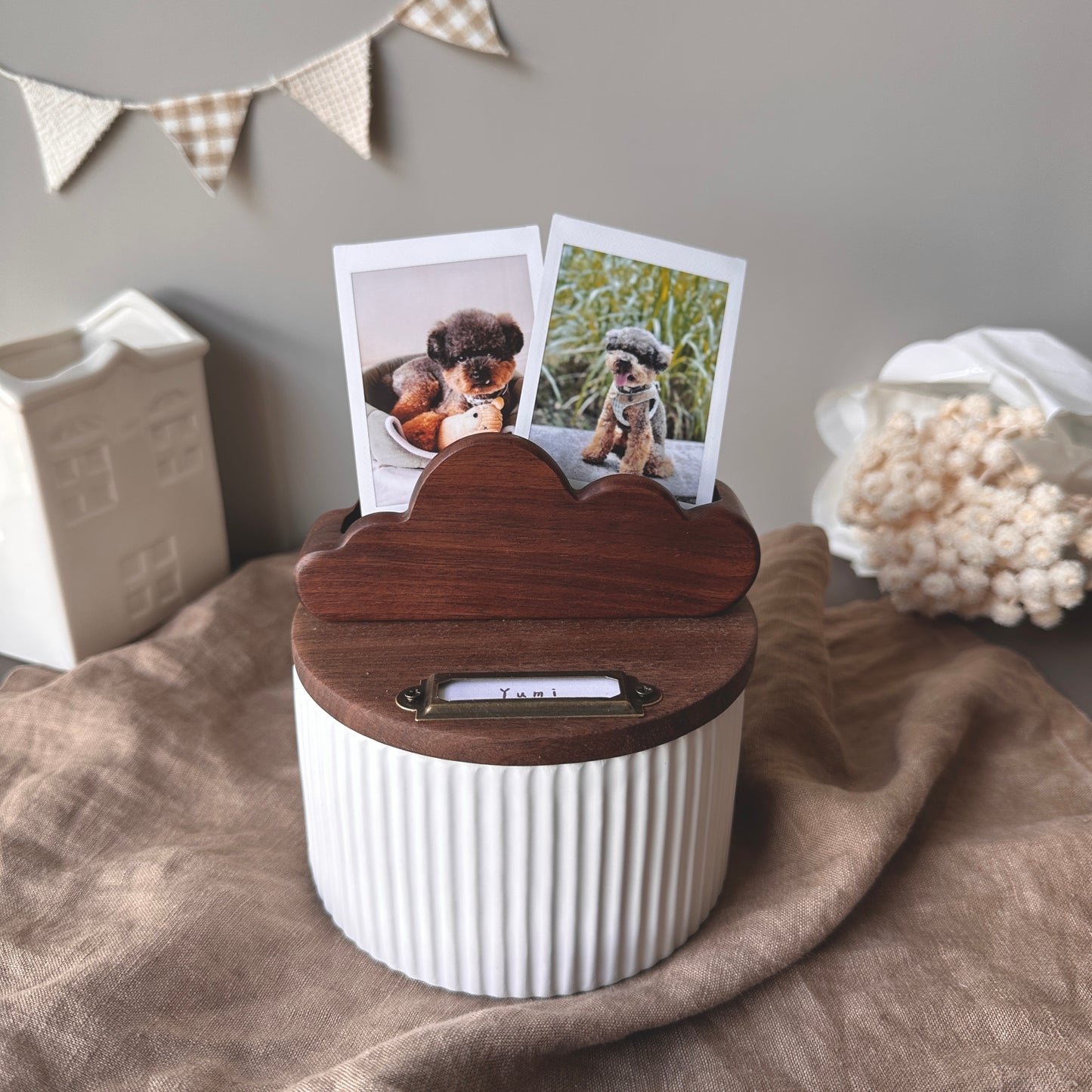 【24H出貨】天堂旅程 寵物紀念罐 骨灰罐 M號【含2張照片訂製】