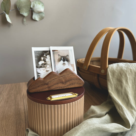 【48H出貨】客製 想念山林 寵物紀念罐 骨灰罐 M號【附照片2張】