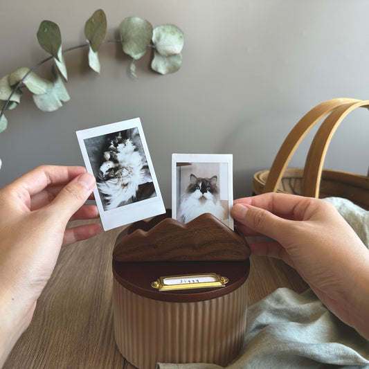 【48H出貨】客製 想念山林 寵物紀念罐 骨灰罐 M號【附照片2張】