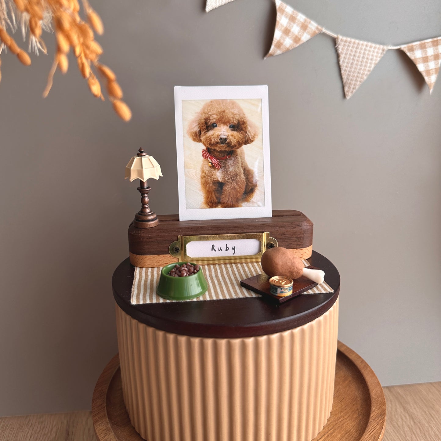 【48H出貨】客製 日式午後 寵物紀念罐 骨灰罐【附照片1張】