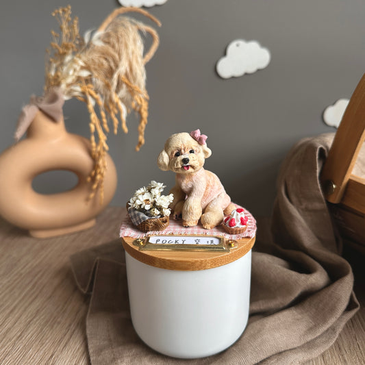 【客製全身寵物】S號 月落屋 寵物紀念罐 骨灰罐【小型犬適用】
