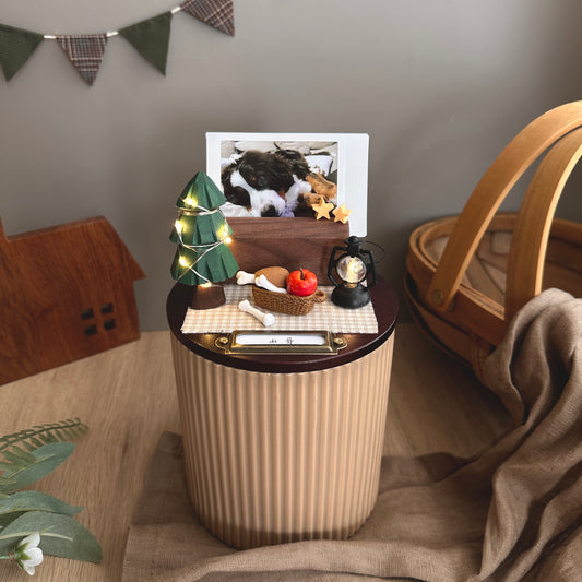 【客製】露營風 寵物紀念罐 骨灰罐【附照片1張】