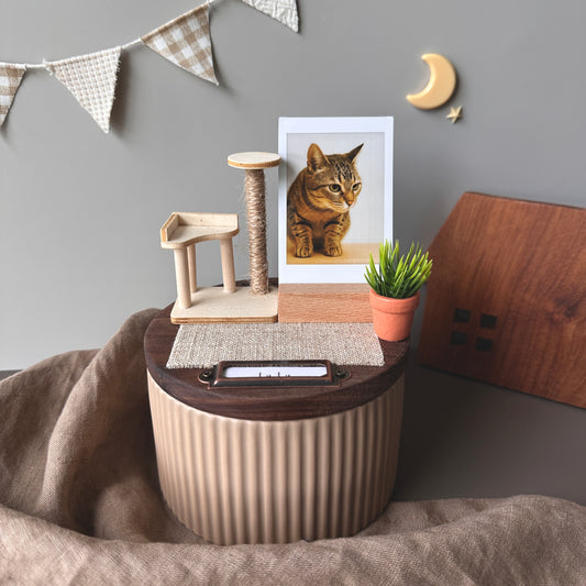 【24H出貨】貓宅午後 無印風 寵物紀念罐 骨灰罐【含照片訂製】