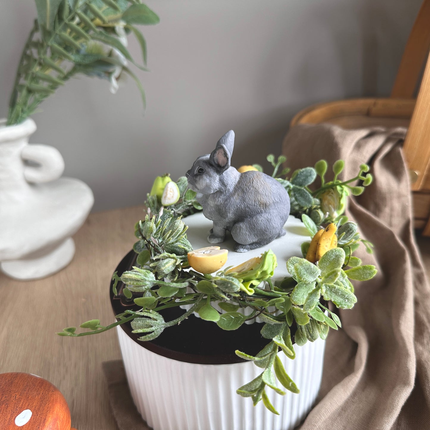 【訂製全身寵物】M號 月落屋 花花世界 手作 寵物骨灰罐 紀念罐 居家擺飾 擴香石