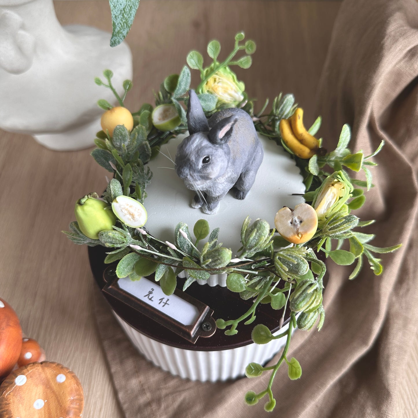 【訂製全身寵物】M號 月落屋 花花世界 手作 寵物骨灰罐 紀念罐 居家擺飾 擴香石