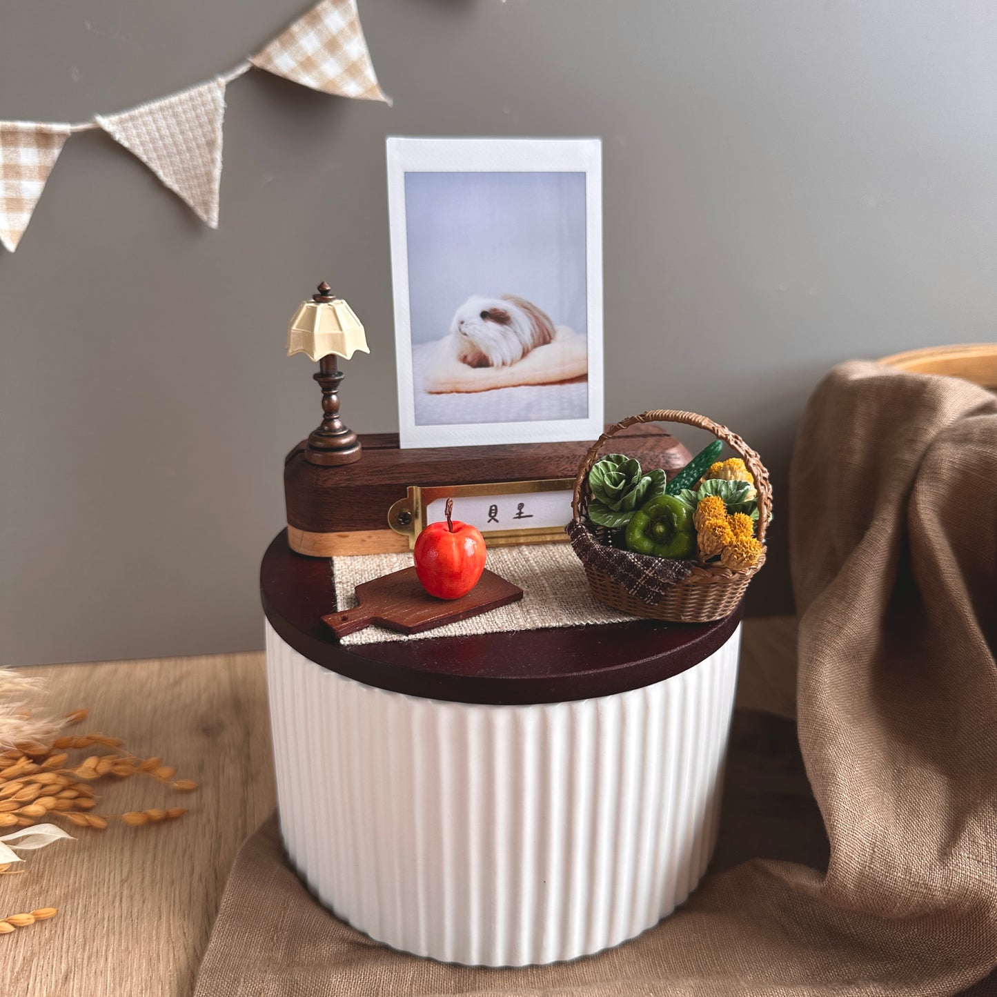 【48H出貨】客製 日式午後 寵物紀念罐 骨灰罐【附照片1張】