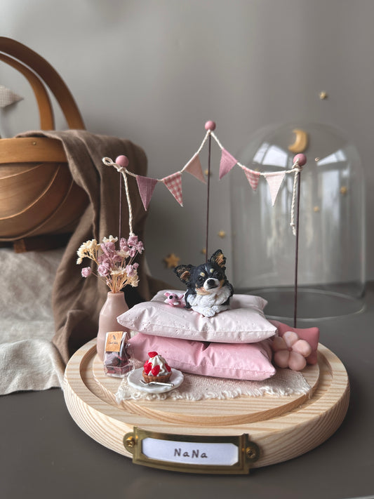 【訂製全身寵物】中玻璃罩 我的房間 擴香石 毛小孩 禮物 生日 狗