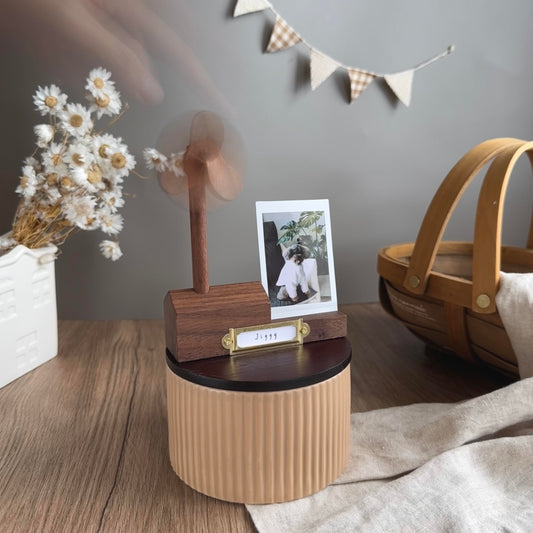 【48H出貨】客製 風中相遇 寵物紀念罐 骨灰罐 M號【附照片1張】